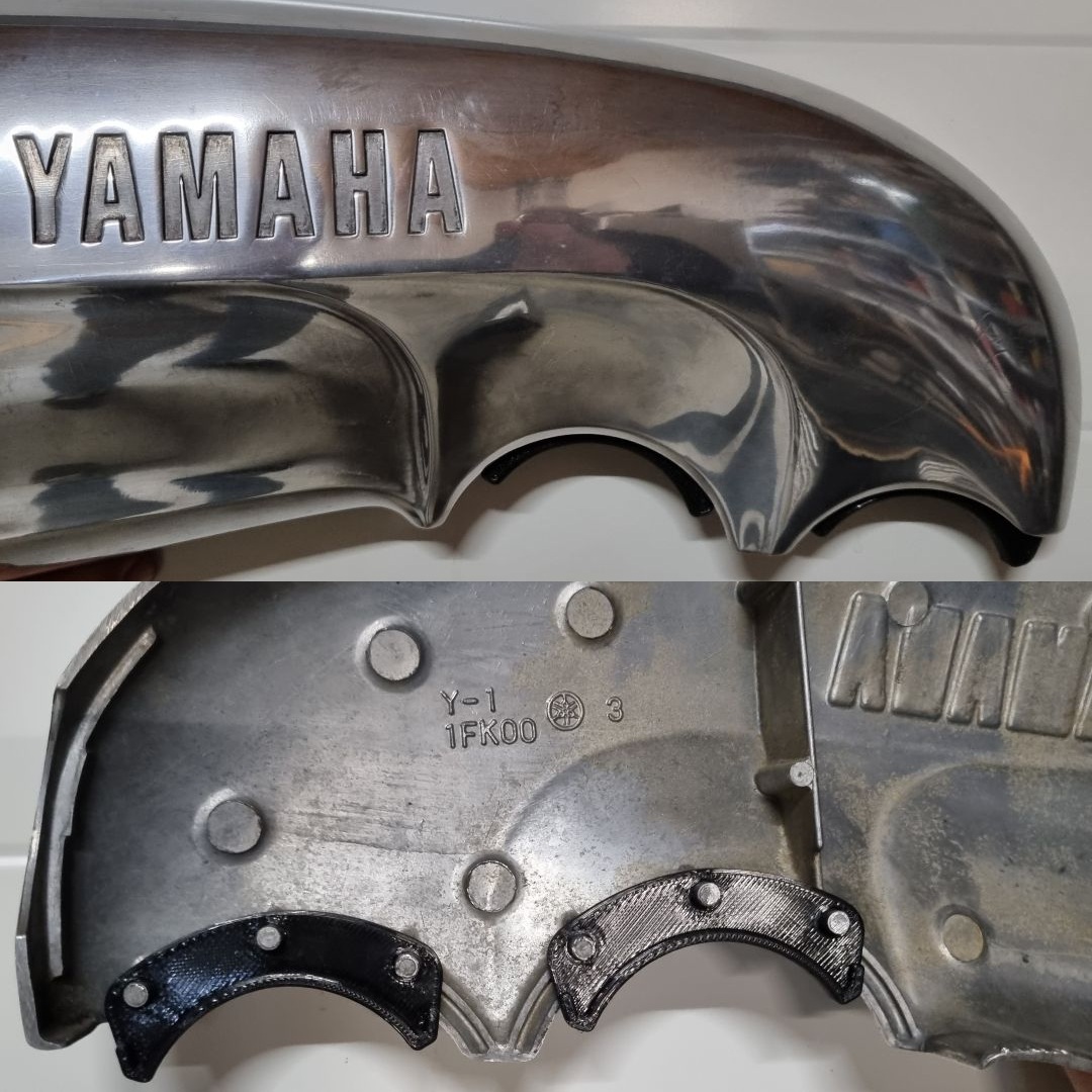 Joint d'écope (Air Scoop) Yamaha VMAX - Impression 3D en TPU 85A flexible Reproduction en impression 3D de précision avec du filament flexible TPU 85A d'un joint en caoutchouc pour écope d'air (Air Scoop) de moto Yamaha VMAX.